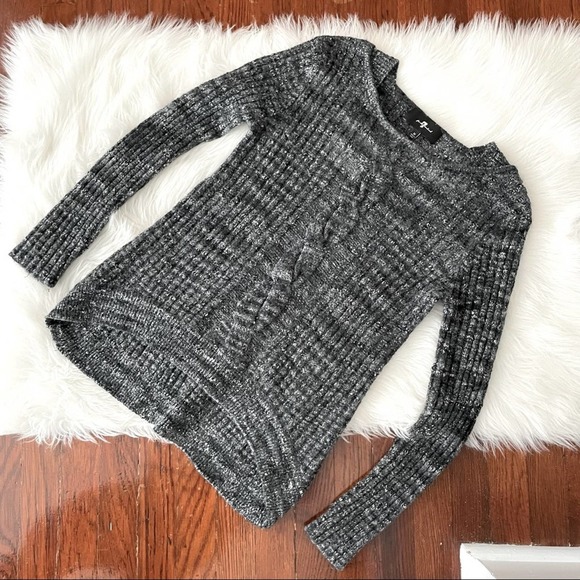 7 For All Mankind Sweaters - 7FAMK Grey Heather Sweater Charcoal Size Medium Women's
